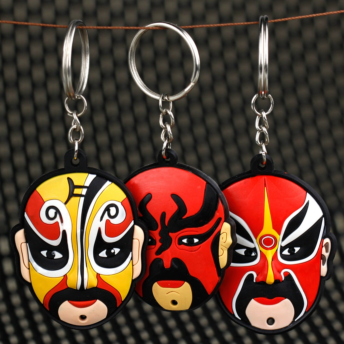 Прямые поставки с фабрики: брелок из мягкой ПВХ резины в этническом стиле, брелок с маской пекинской оперы, брелок из смолы с мультяшным дизайном, аксессуар для ключей.