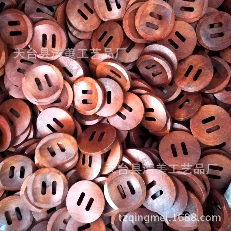 Botón de abrigo marrón vintage de 30mm hebilla cortavientos de madera 25 piezas un paquete