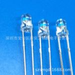 有边F3/3mm黄光圆头长脚 高亮白发黄色光灯珠 直插LED发光二极管