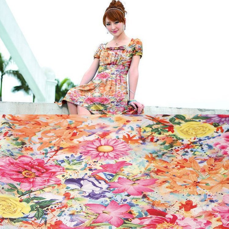 新款厂家直售碎花空气层印花外套弹力花纹拉架空心布热卖布