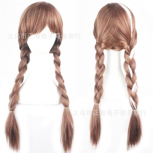 Harajuku gradually frozen anime cosplay wig fashion double braid Anna Anna wig wholesale Harajuku gradually frozen anime cosplay wig fashion double braid Anna Anna wig wholesale