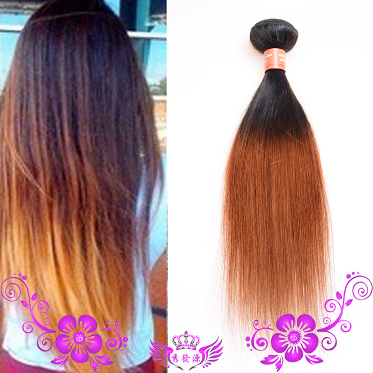 Europe and the United States export wig T color hair curtain 1B/30 Brazil real wig straight real hair curtain