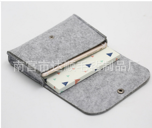 【厂家直销】供应毛毡电源适配器充电器包 电脑配件包收纳包手拿