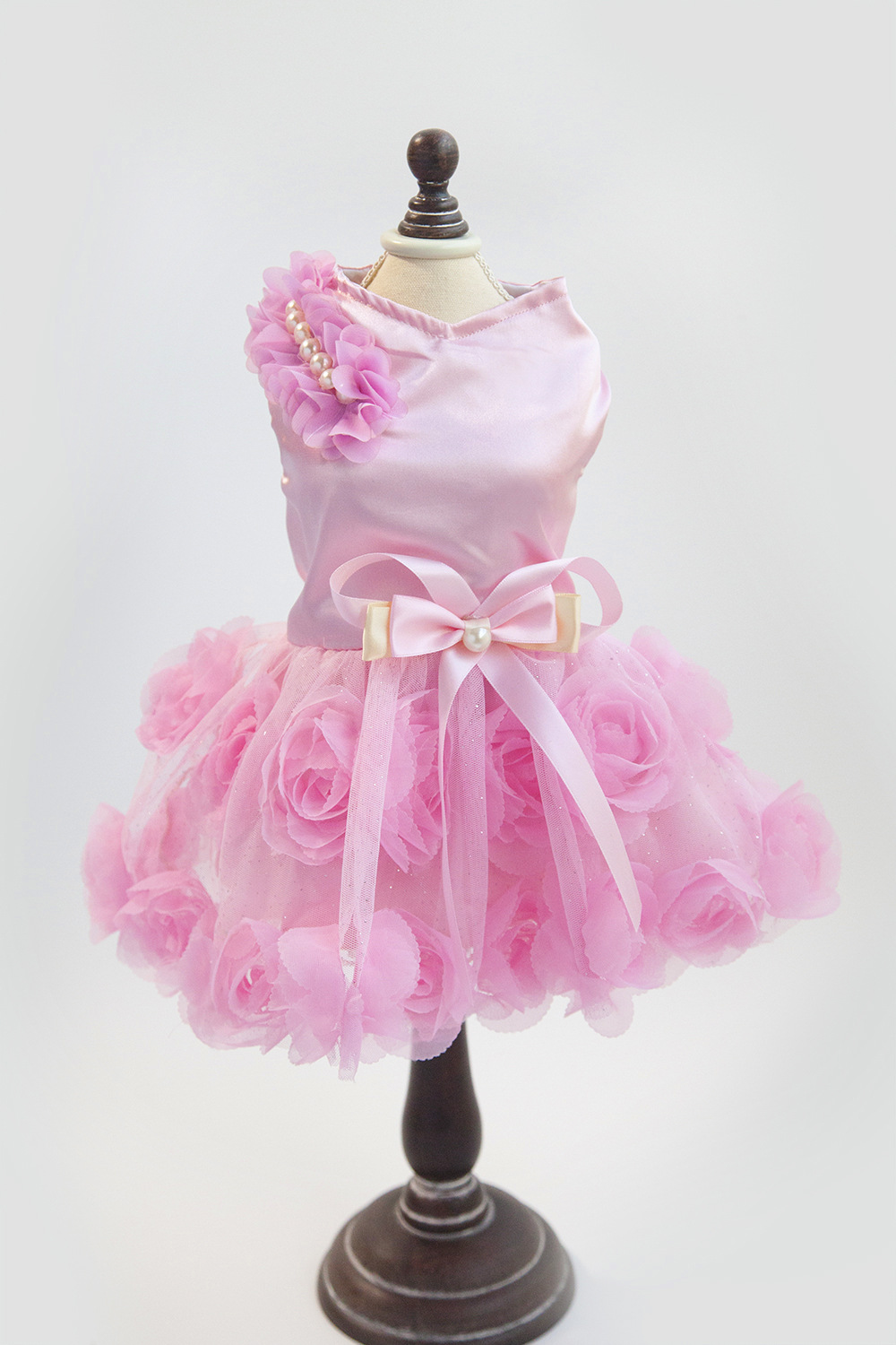 Ropa para mascotas ropa para perros ropa para mascotas primavera y verano vestido fino para mascotas nuevo vestido rosa