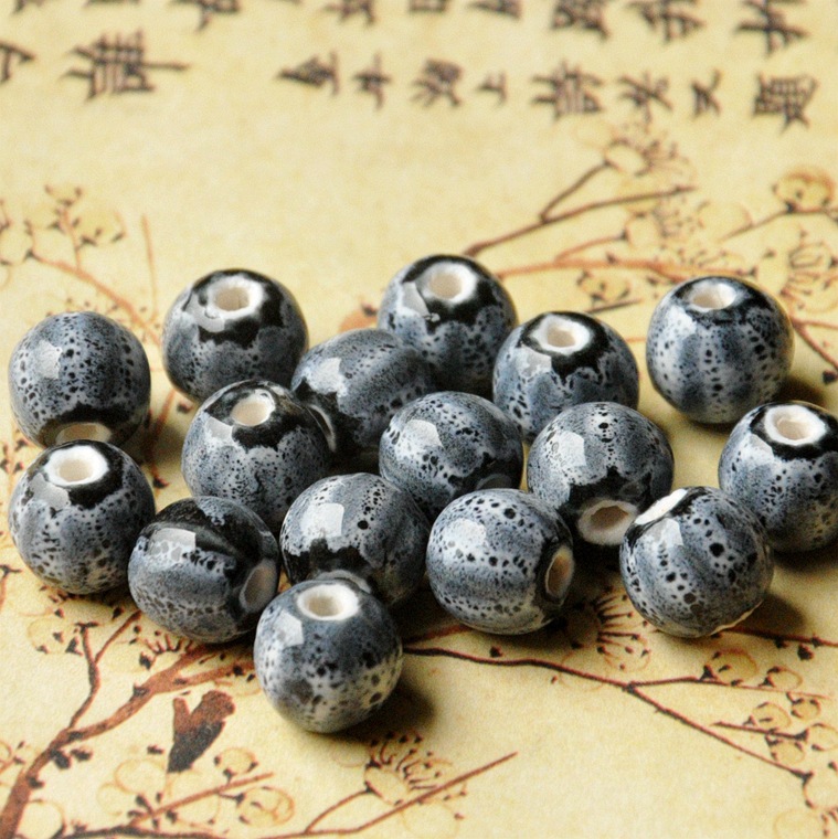 Jingdezhen joyería de cerámica DIY accesorios de la joyería flor esmalte sandía perlas haciendo collar pulsera tejida femenina material