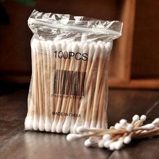 Double-Headed Cotton Swabs, Beauty and Makeup Tools - Ear Sanitary Tampons, Dual-Purpose Cotton Swabs, Wooden Swabs, Cotton Swabs