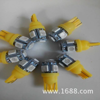 热卖汽车led车灯 t10-5050-5SMD示宽灯/阅读灯/仪表灯t10示宽灯