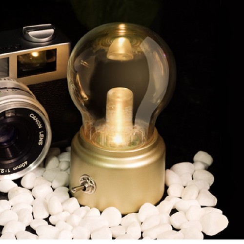 Cross-border hot selling light bulb lamp USB charging desktop office desk night light retro light bulb shape night light