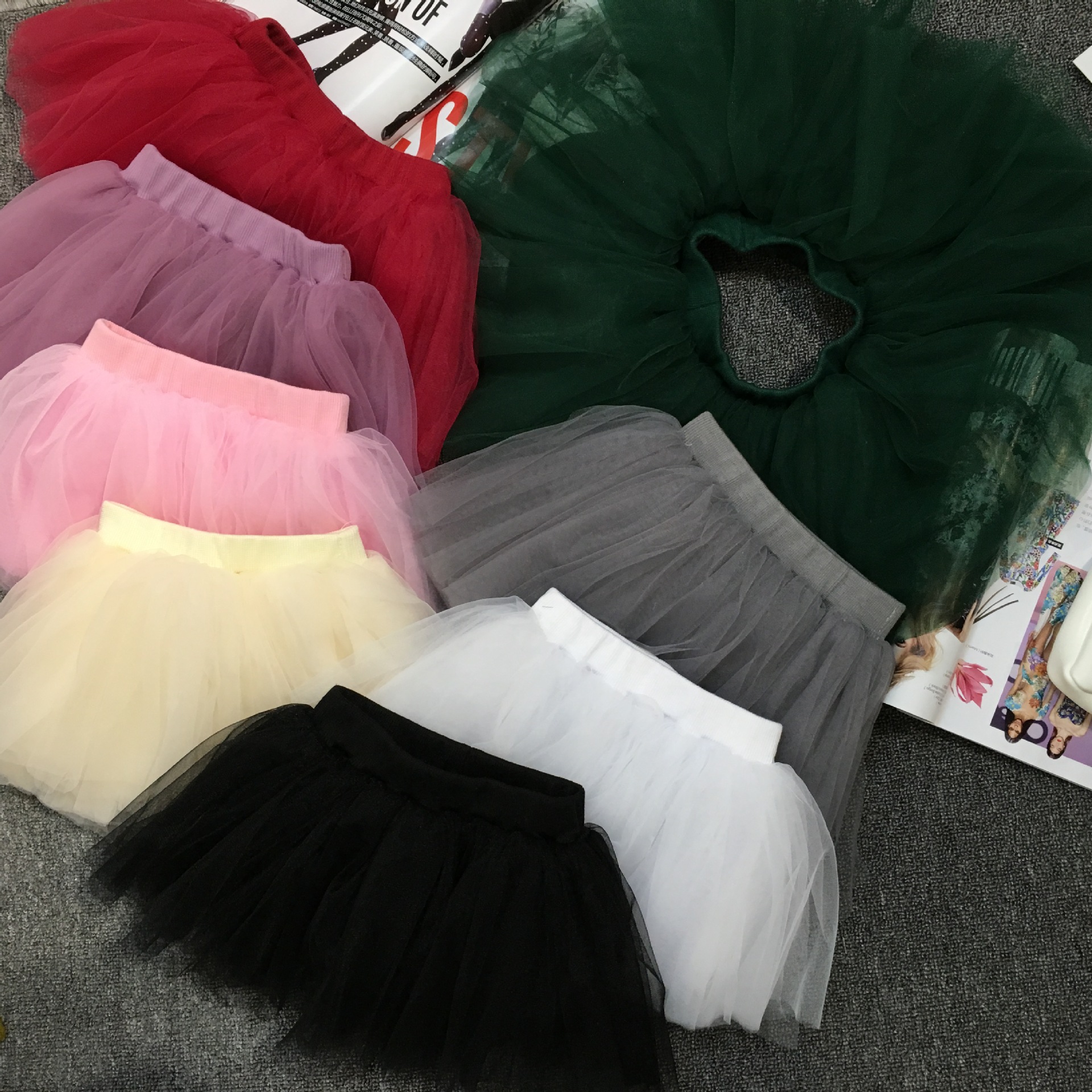 Dropshipping Kidsren's Skirt Girls New Internet Celebrity Kidsren's Tutu Skirt Small and Medium-Sized Kidsren's Gauze Skirt Taobao Popular Skirt