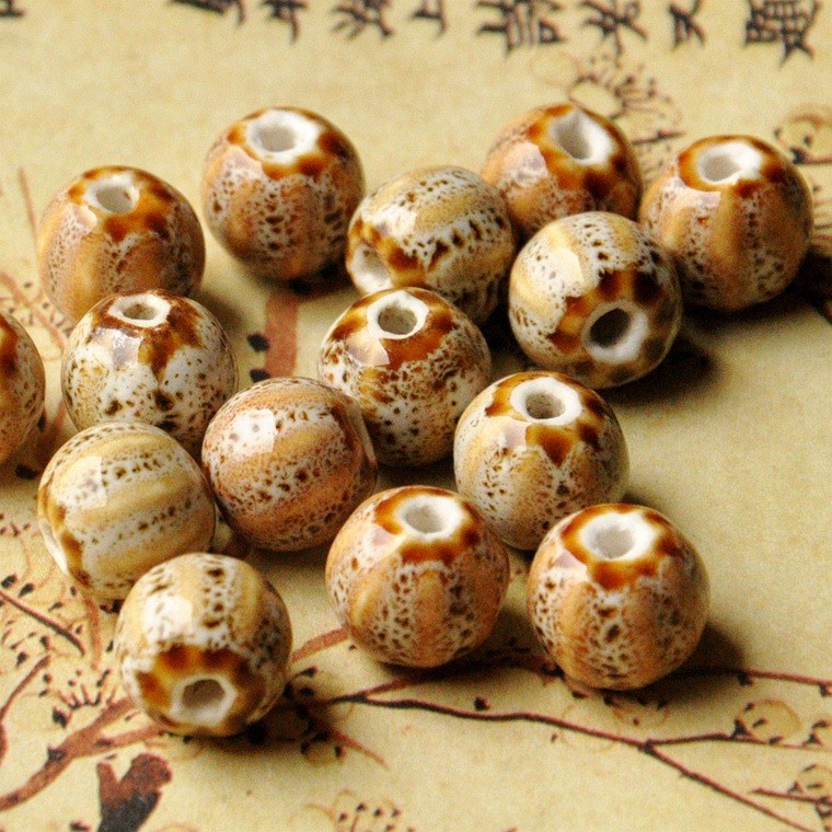 Jingdezhen joyería de cerámica DIY accesorios de la joyería flor esmalte sandía perlas haciendo collar pulsera tejida femenina material