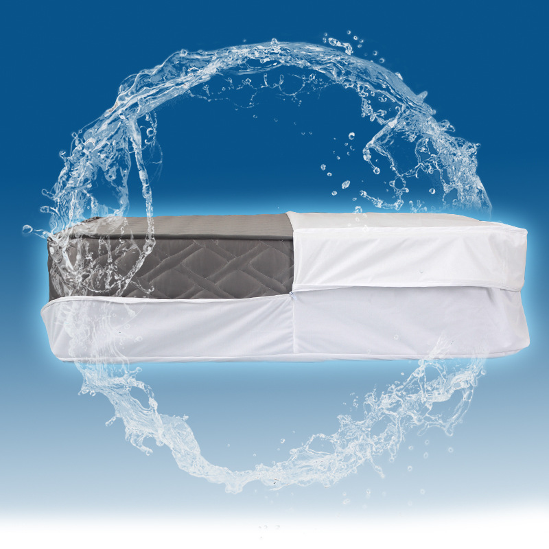 Knitted Fabric Waterproof Bed Bag Fully Zippered6-sided Waterproof Removable Mattress Encasement