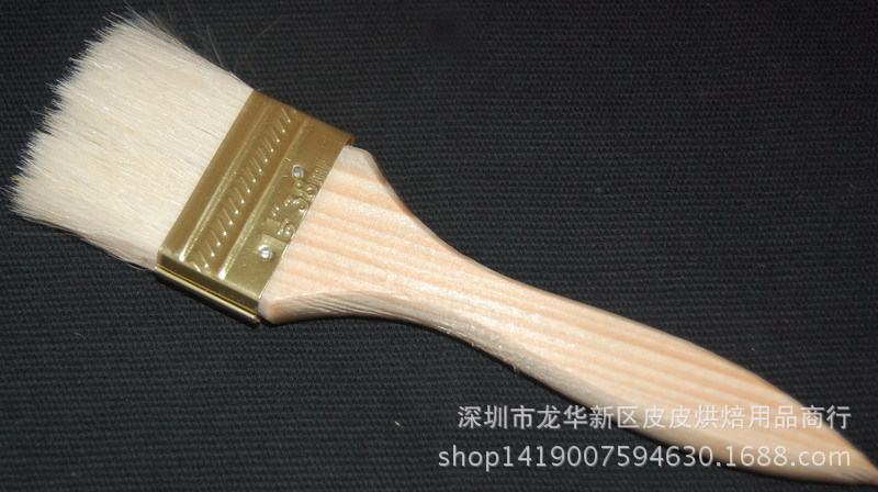 烘焙工具 1-4寸铁皮木柄羊毛刷/扫 食品刷 烧烤油刷
