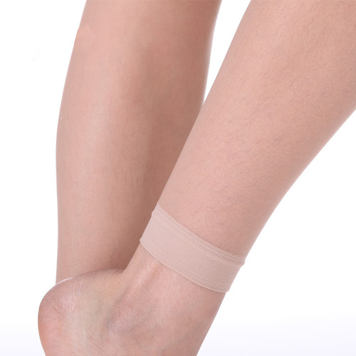 Lange nine-quarter thin silk stockings with added summer tights for women, nine-quarter footed base stocking, flesh-colored ultra-thin black stockings