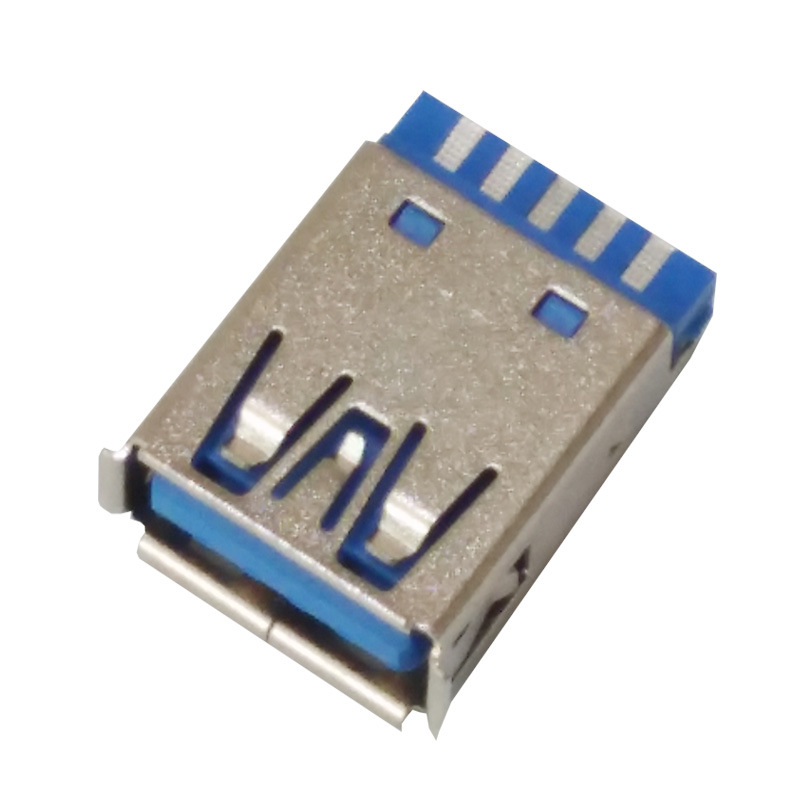 环保耐高温USB3.0AM母座高频焊线式LCP胶芯全双工5Gbps支持连接器