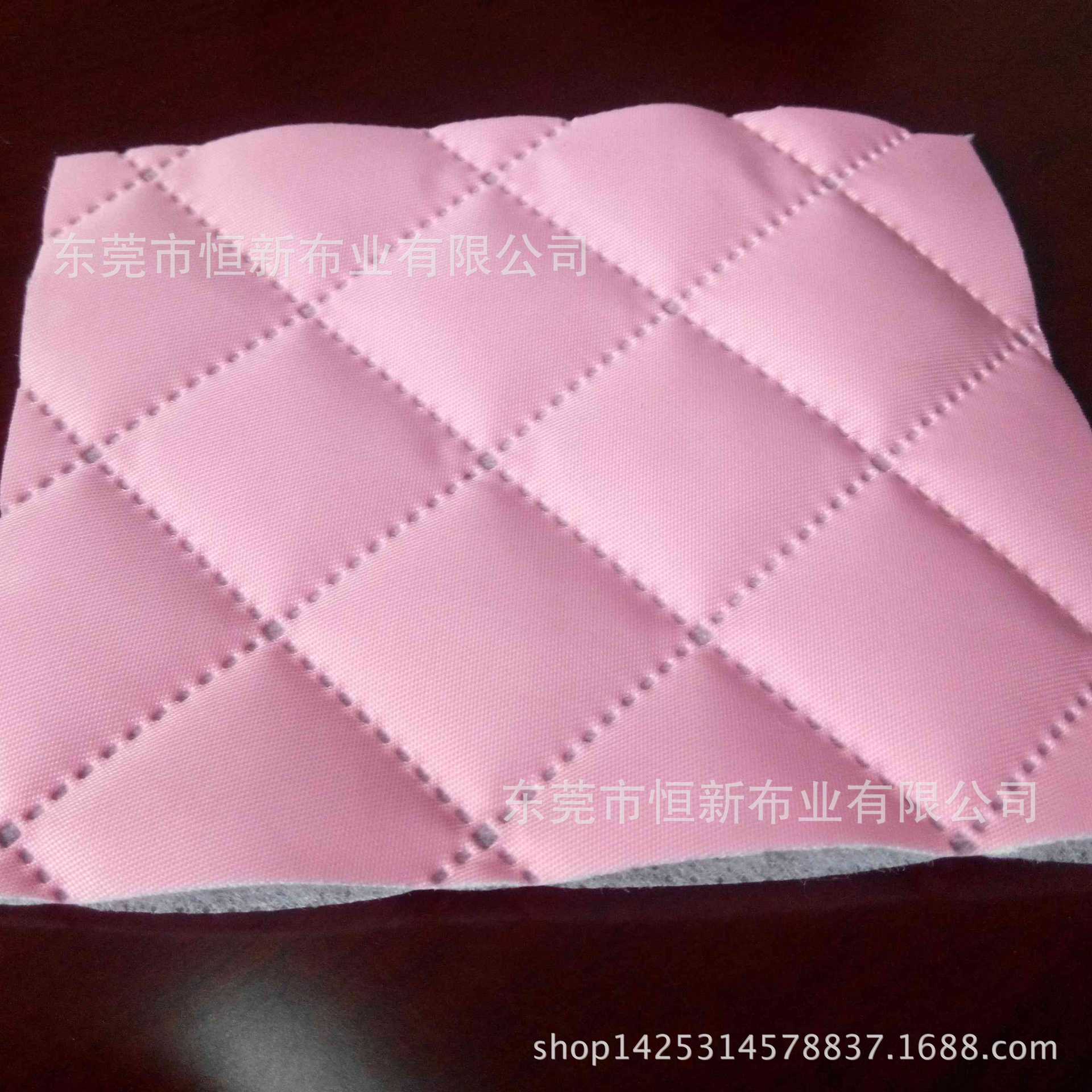 各种涤纶布超音波无线绗缝夹棉压纹压花打格图型立体多款