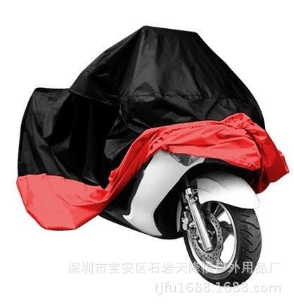 外贸热卖 涤塔夫摩托车车罩 Motorcycle Cover 上黑下红 L/XL/XXL