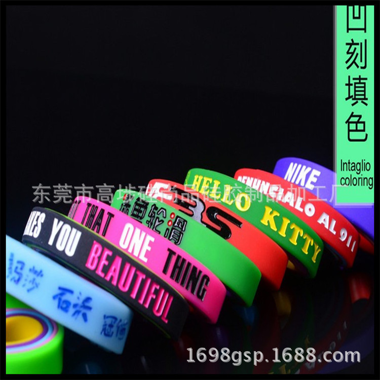 Pulsera de energía de silicona relleno de color cóncavo Pulsera de luz de la luna Buda cuentas anillo de silicona productos de silicona suministro de fábrica