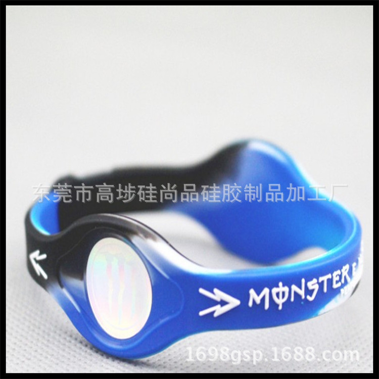 Pulsera de energía de silicona relleno de color cóncavo Pulsera de luz de la luna Buda cuentas anillo de silicona productos de silicona suministro de fábrica
