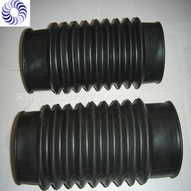 厂家按图做汽车橡胶配件 橡胶伸缩防护套筒 机械配件橡胶减震器管