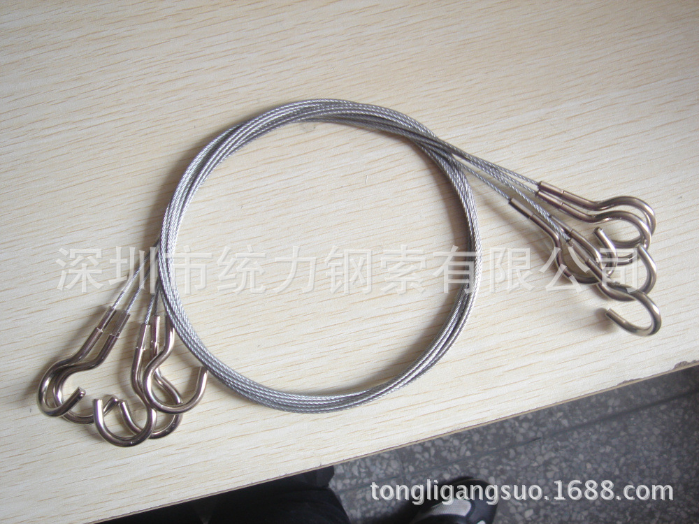 厂家晾衣架钢丝绳 不锈钢冲压铝件铁钩晾衣架钢 钢丝线防坠绳