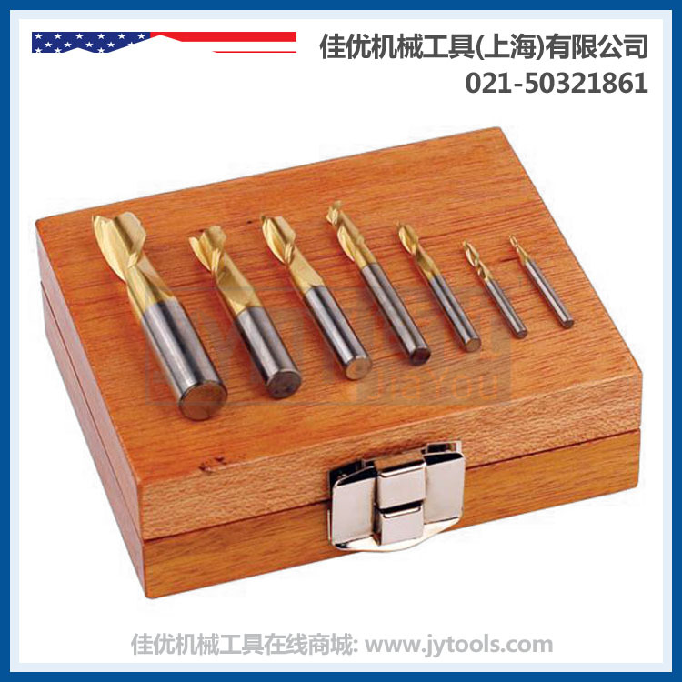 RUSHMORE USA 7件装整体硬质合金单头立铣刀套装 英制/公制