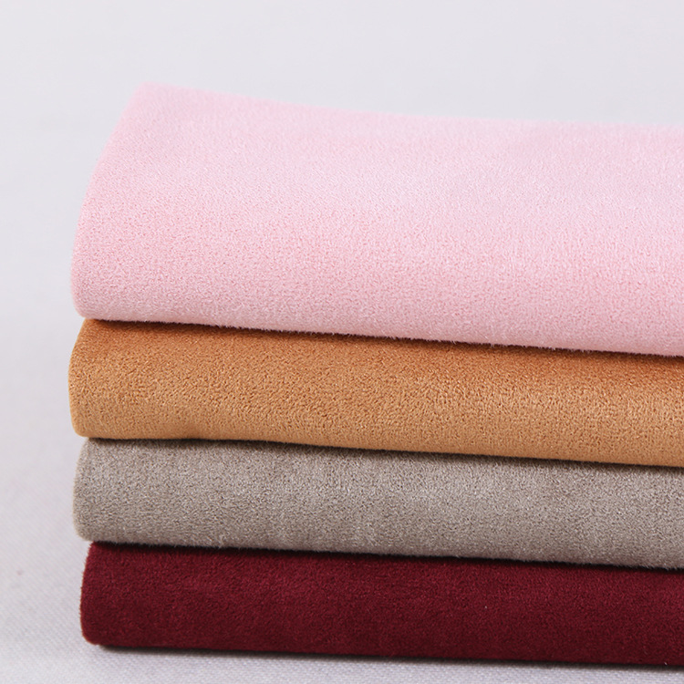 32针麂皮绒布料 针织无弹单面鹿皮绒 秋冬外套鞋材瑜珈垫沙发面料