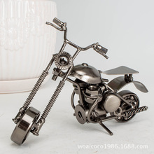 地摊热卖家居工艺品摆件现代铁艺摩托车模型创意浪漫生日礼物