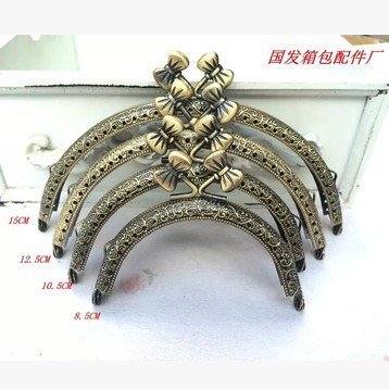 8.5CM semicircular estampado boca de arco dorado bronce   12.5CM cabeza de arco