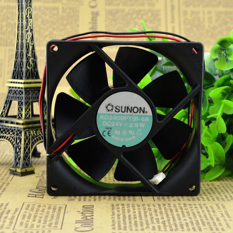 原装 SUNON KD2409PTS1-6B 24V 2.9W 9CM 9025 2线变频器散热风扇