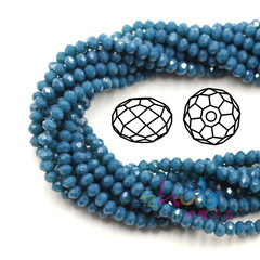 2020新款玻璃水晶車輪珠批發 4MM扁珠約130顆/條 DIY掛件水晶散珠