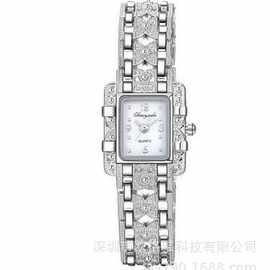 欧格雅罗马风格手表 方形镶钻钢带表68机芯手表 女 外贸
