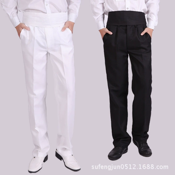 Новые мужские брюки Чистые черные и белые брюки Performance Chorus MC Studio Брюки Одежда Подходящие брюки