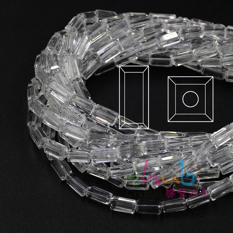 6*12长方珠 批发玻璃水晶散珠 创意礼品DIY饰品配件珠链串珠材料