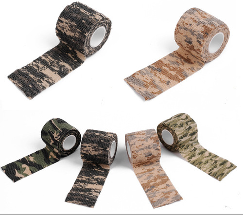No glue left, self-adhesive stretchable non-woven outdoor camouflage tape, camouflage cycling tape