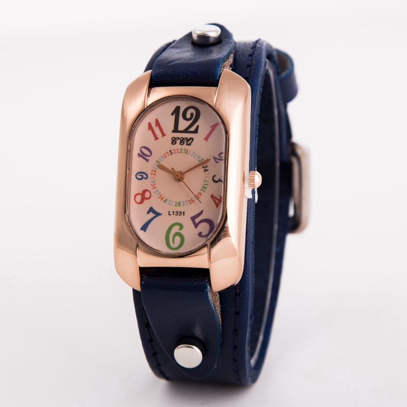 AliExpress comercio exterior retro cinturón reloj personalidad rectangular color digital escala niñas reloj