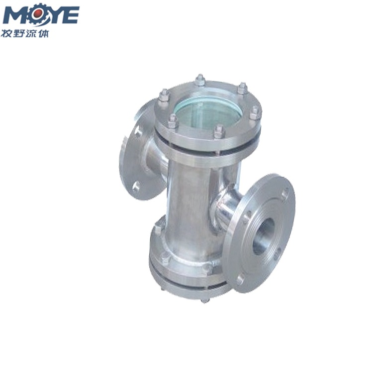 牧野厂家供应不锈钢304法兰四通视盅 耐温耐压直通式法兰视镜