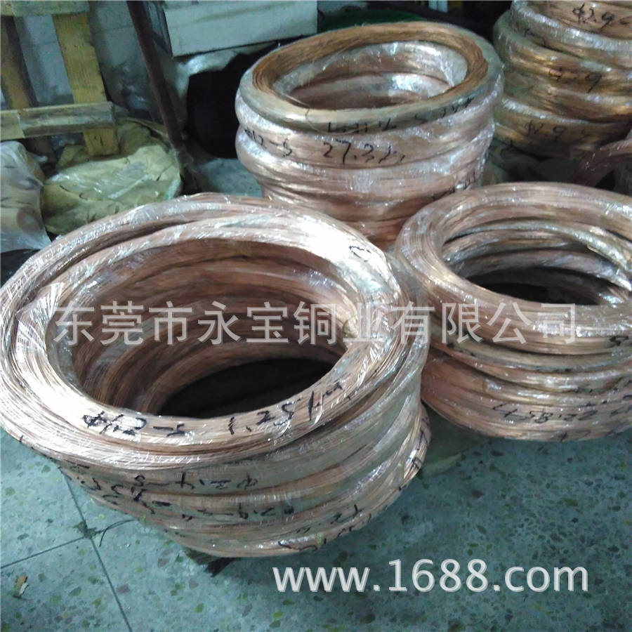 定紫铜扁线 电子插件T2红铜方线 H62黄铜扁线1.0*3.5 0.8*3.0