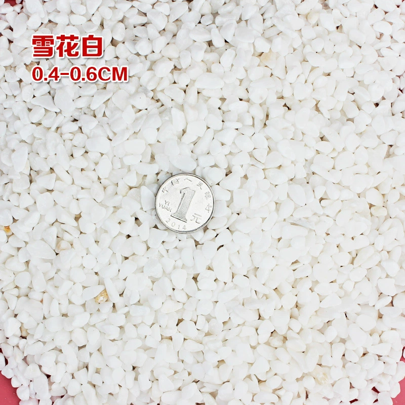 natural white stone pebbles Han Baiyu color stone garden art potted stone succulent shop surface garden landscaping