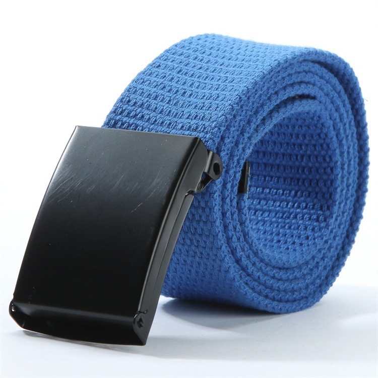 En stock Moda nuevo 18 colores hombres y mujeres pantalones cinturón de color sólido cinturón de lona cinturón de los hombres al por mayor