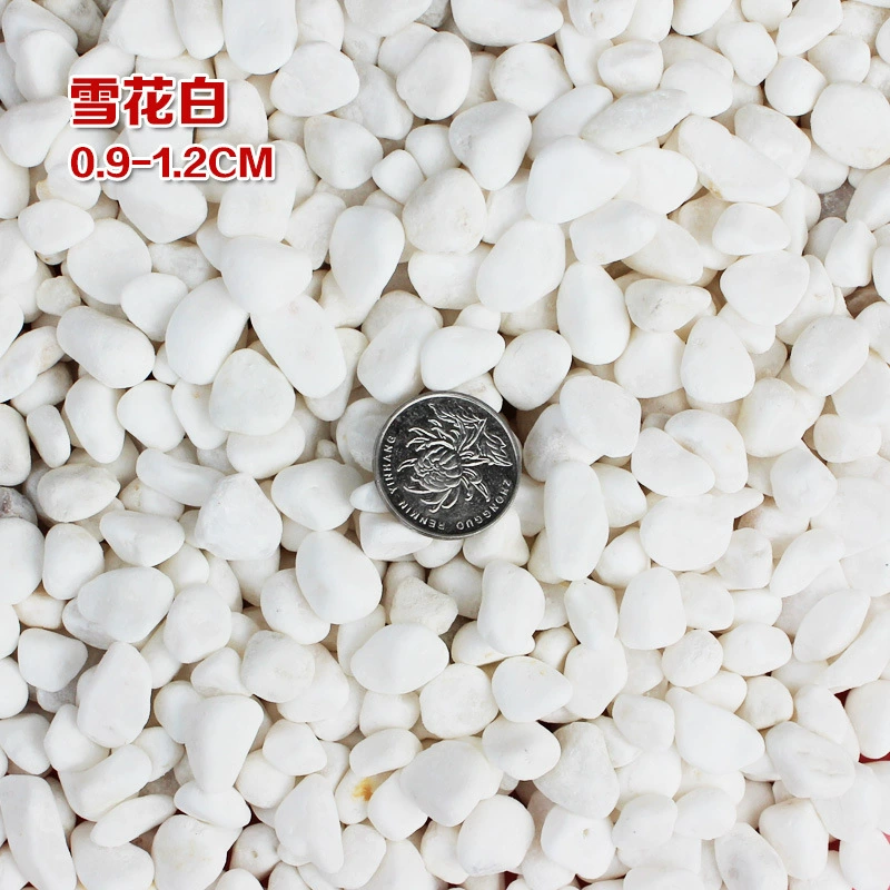 natural white stone pebbles Han Baiyu color stone garden art potted stone succulent shop surface garden landscaping