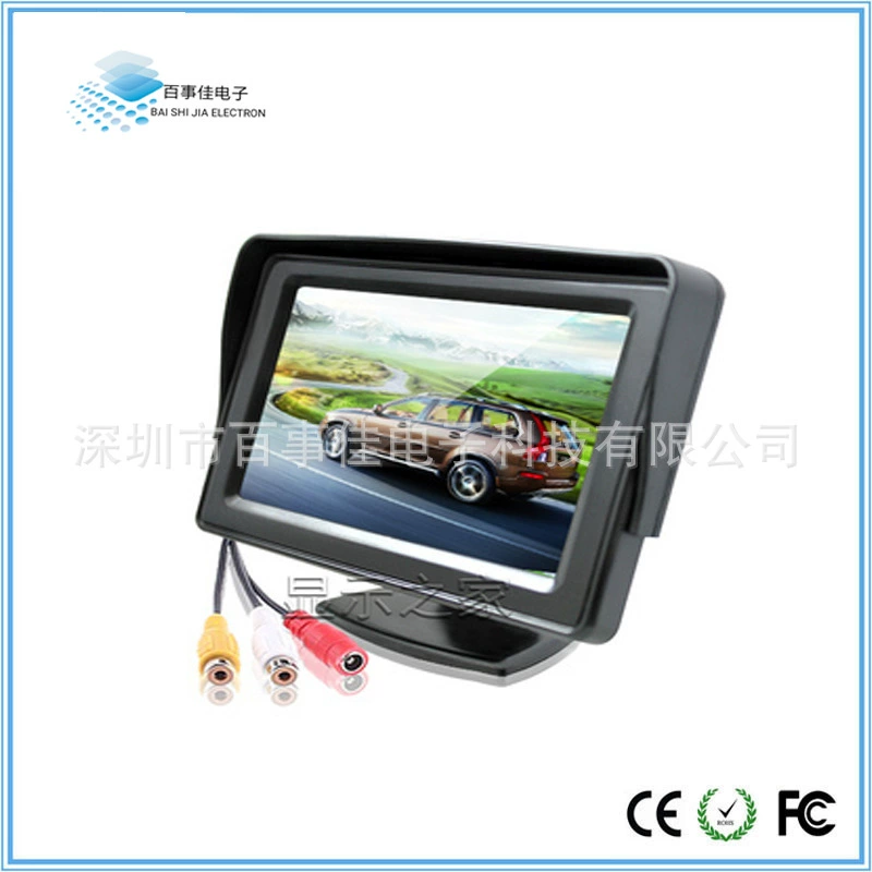 4.3inch HD автомобильный ЖК-монитор заднего вида с изображением широкого напряжения, толстая версия
