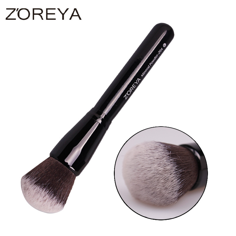 Zhuolya negro polvo suelto cepillo de maquillaje rubor rollo de pestañas sola herramienta de belleza cepillo de Fundación cepillo de sombra de ojos al por mayor