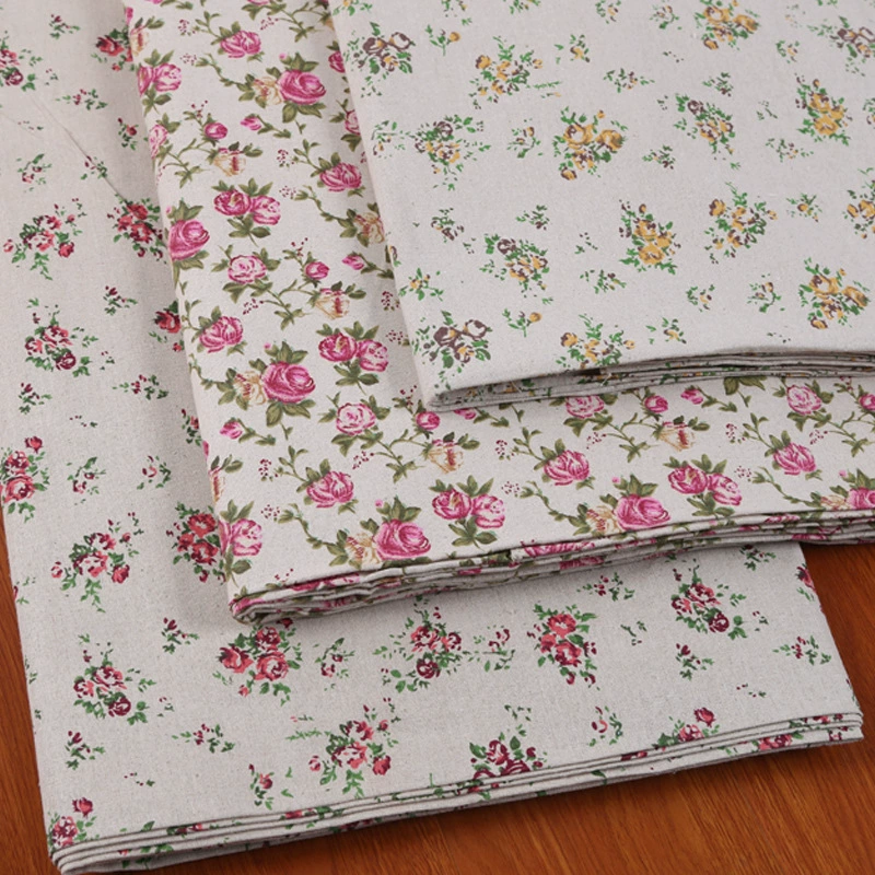 Ткань, диван, handmade, розы, хлопок и лен