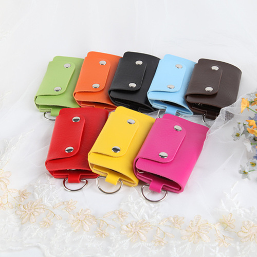 Best-selling color button keychain, PU keychain, gift items, keychain LOGO, keychain