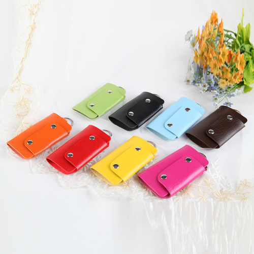 Best-selling color button keychain, PU keychain, gift items, keychain LOGO, keychain