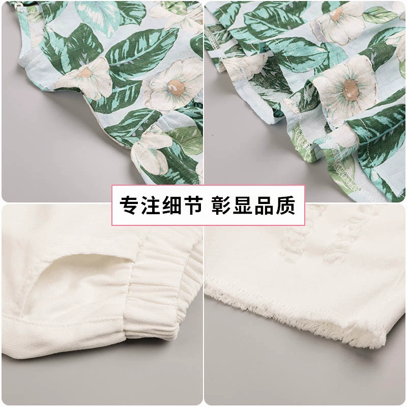 Summer clothing, children's summer fashionable set, 2023, western style, for teenagers, Korean style
