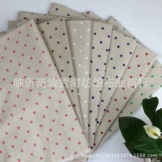 厂价供应 亚麻布印花 DIY手工面料  量大从优 装饰背景工艺品用布