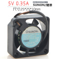 sunon建准 KD0502PFB3-8 2510 5V 0.35A 2.5CM 2线微型笔记本风扇