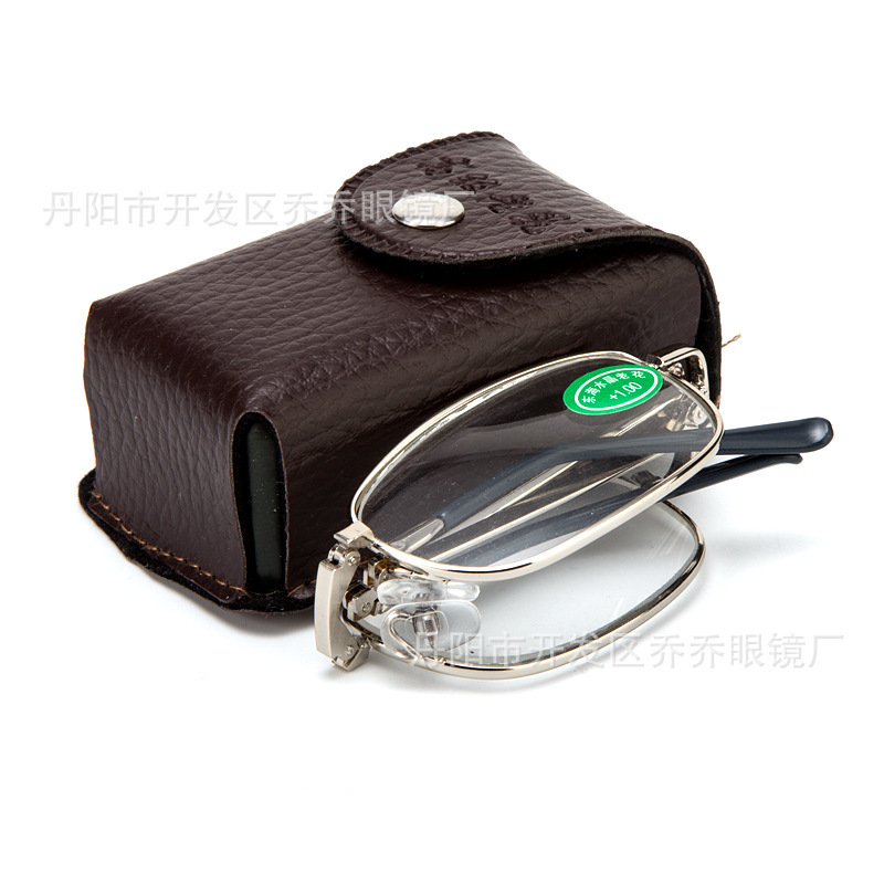 Glass folding reading glasses Donghai Crystal reading glasses stall running Jianghu folding reading glasses factory wholesale folding