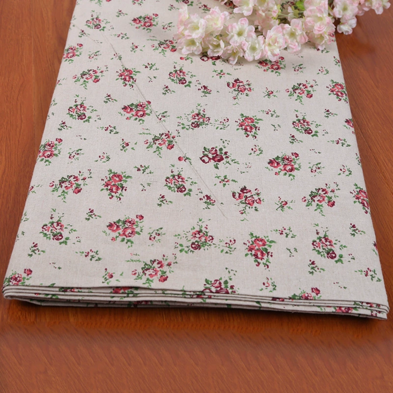 Ткань, диван, handmade, розы, хлопок и лен